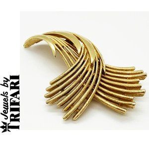 Trifari Gold Brooch for Women